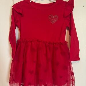 2T Valentine’s Red Heart Kids Dress